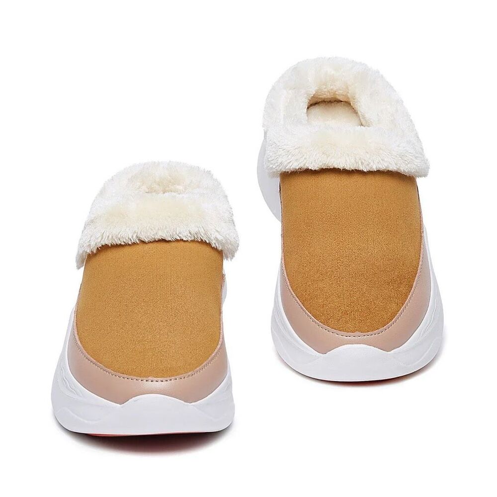 UIN Women's Mules Comfort Shoes Casual Slippers (Khaki - Palma 6)